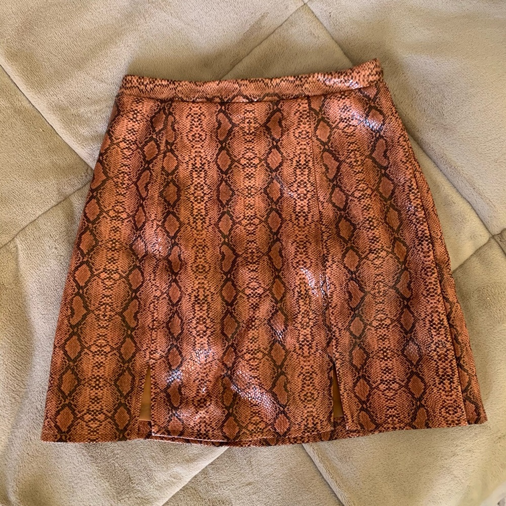 Urban Outfitters Faux Snakeskin Mini Skirt